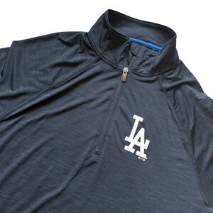 47 Brand LA Dodgers Forward Quarter Zip Pullover Athletic Jacket S Performance
